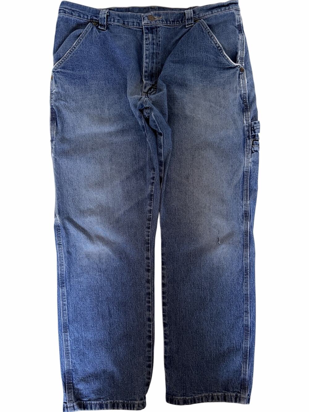 Wrangler Carpenter Jeans Mens 36x30 Blue Denim Workwear Utility Pants
